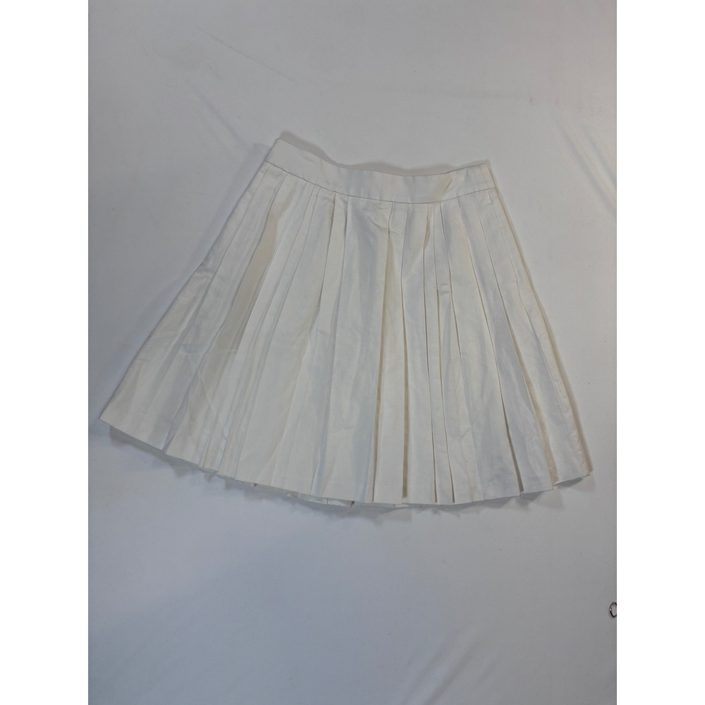 NWT Banana Republic Petite Pleated Midi Skirt White Size 0P